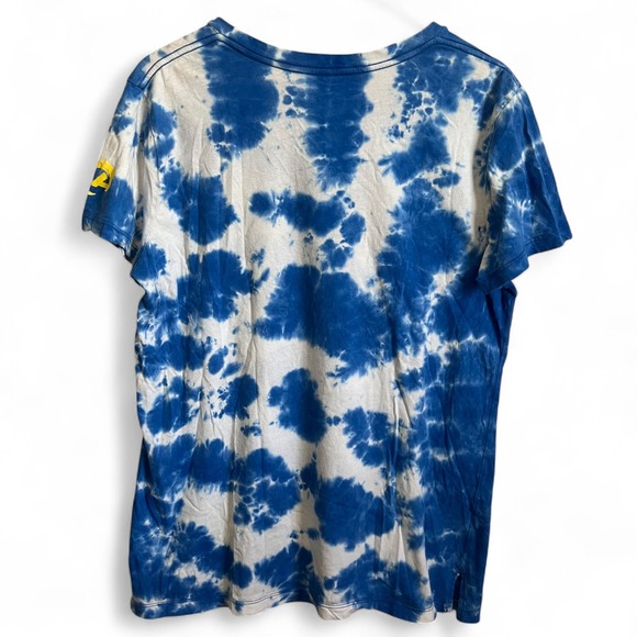 NFL Team Apparel Los Angeles Rams Tie Dye T-Shirt Blue White Size L - Picture 6 of 6